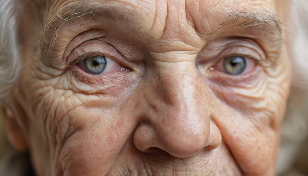 elderly eyes detail